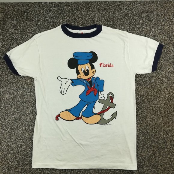 Sherry Other - Vintage Mickey Mouse Florida T-Shirt Sailor Nautical Sailing Sherry Mens Large